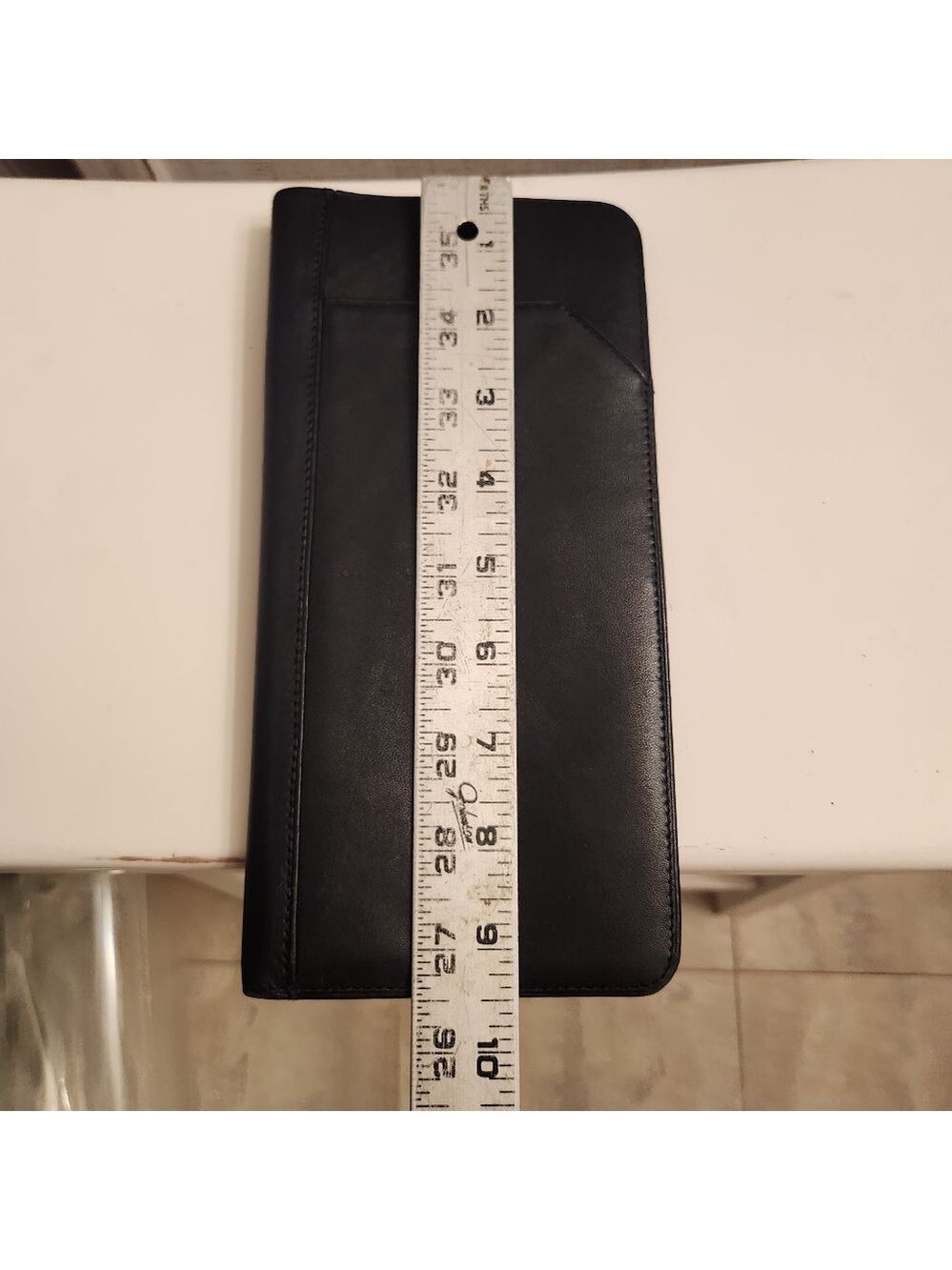 El Portal Black Leather  Travel Wallet Organizer Checkbook Passport Credit Cards - Picture 13 of 13